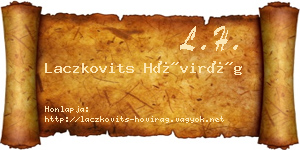 Laczkovits Hóvirág névjegykártya
